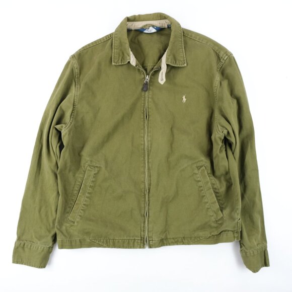 Polo Ralph Lauren WB Field Jacket unlined Military Vintage Wash Green Jacket Men - Picture 1 of 8